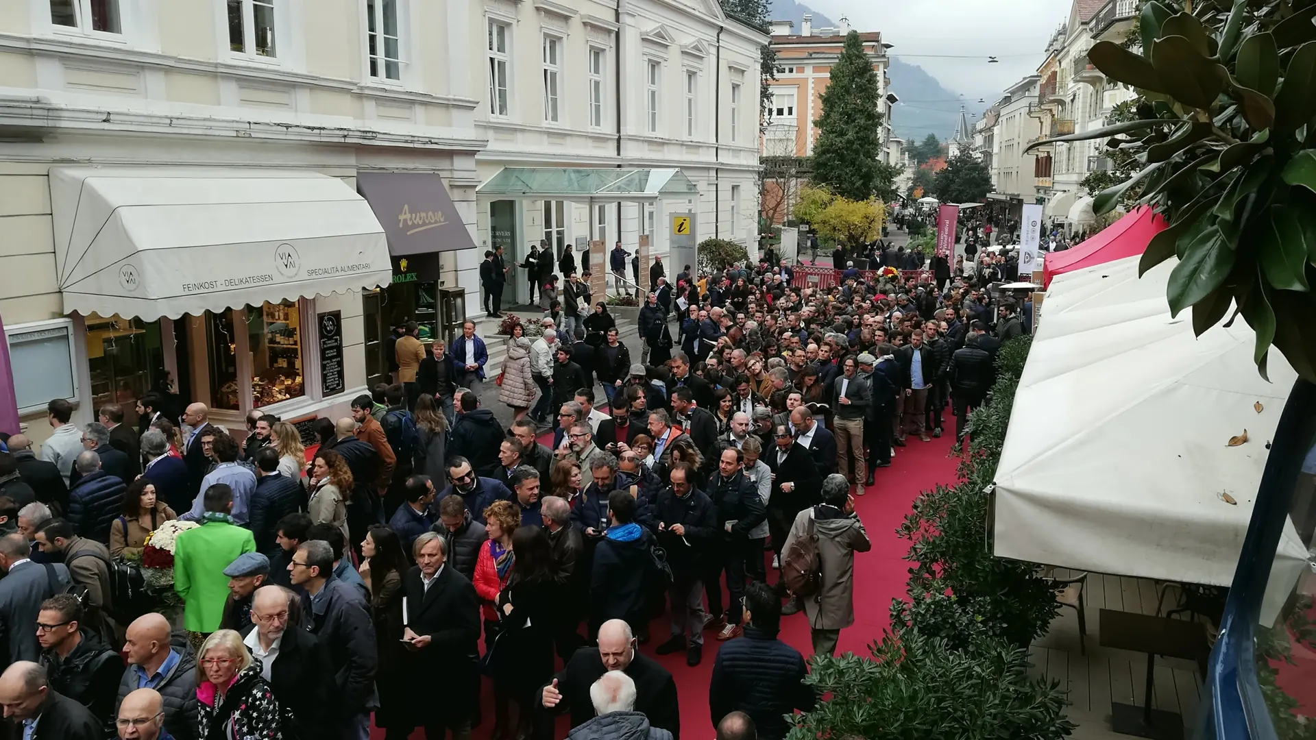The Fuori Salone red carpet along Corso Libertà, Merano