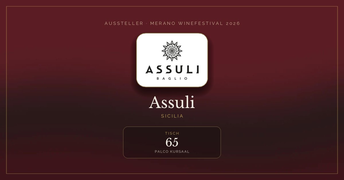 Assuli · Merano WineFestival 2026 — Tisch 65 (Palco Kursaal)