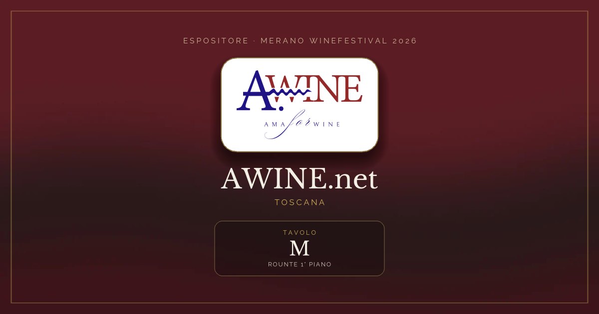 AWINE.net · Merano WineFestival 2026 — Tavolo M (Rounte 1° Piano)