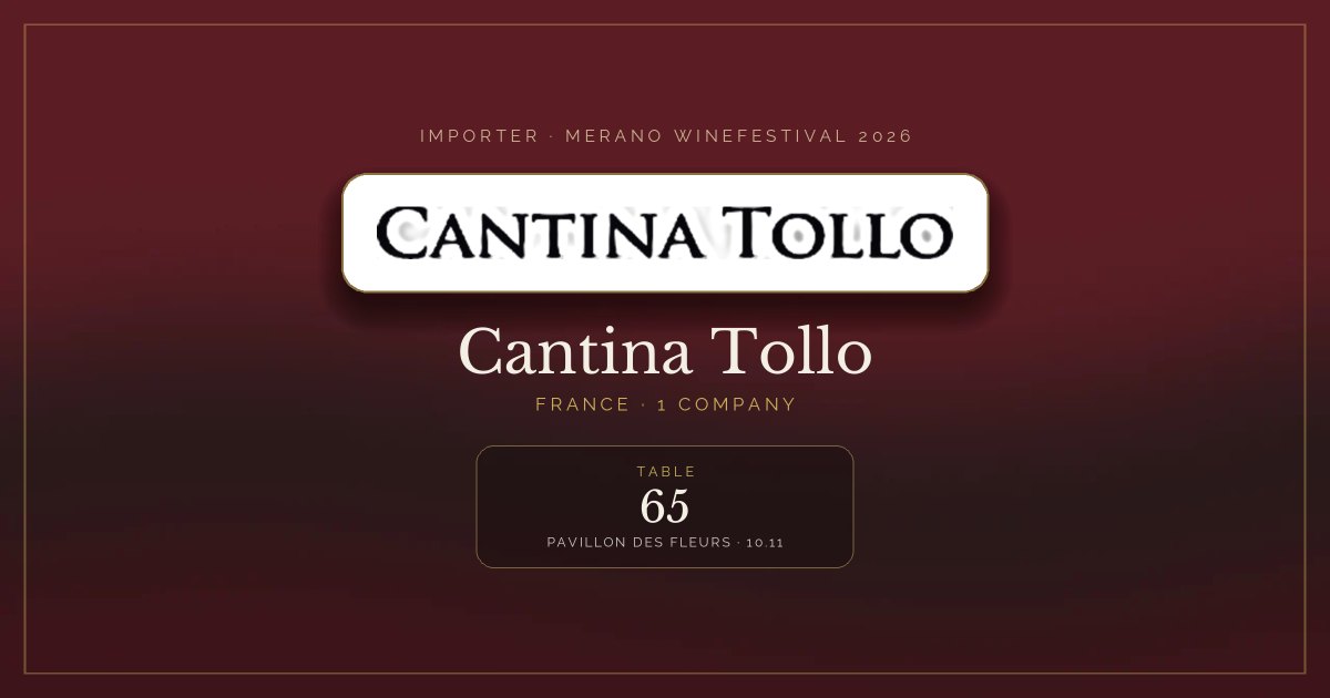Cantina Tollo · Merano WineFestival 2026 — Table 65 (Pavillon des Fleurs, 10.11)