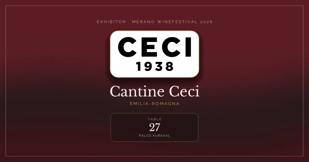 Cantine Ceci · Merano WineFestival 2026 — Table 27 (Palco Kursaal)