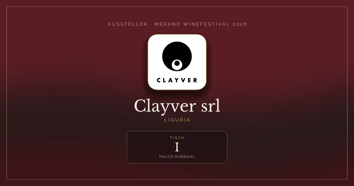 Clayver srl · Merano WineFestival 2026 — Tisch I (Palco Kursaal)