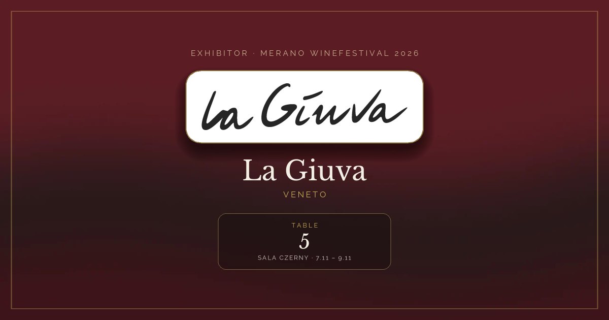 La Giuva · Merano WineFestival 2026 — Table 5 (Sala Czerny, 7.11 – 9.11)
