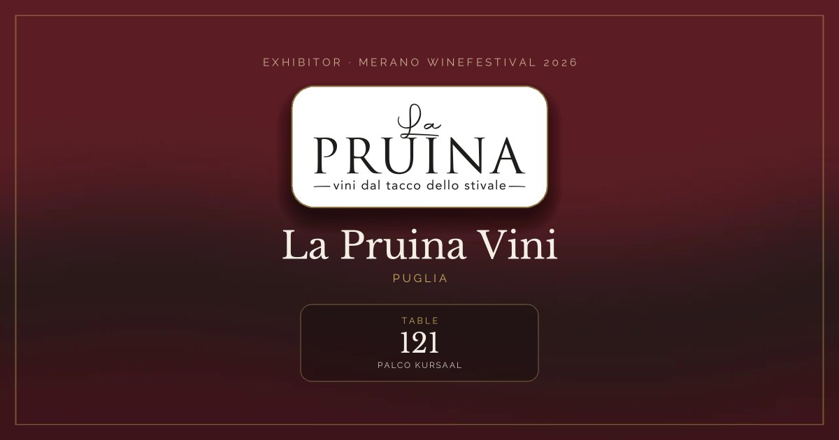 La Pruina Vini · Merano WineFestival 2026 — Table 121 (Palco Kursaal)