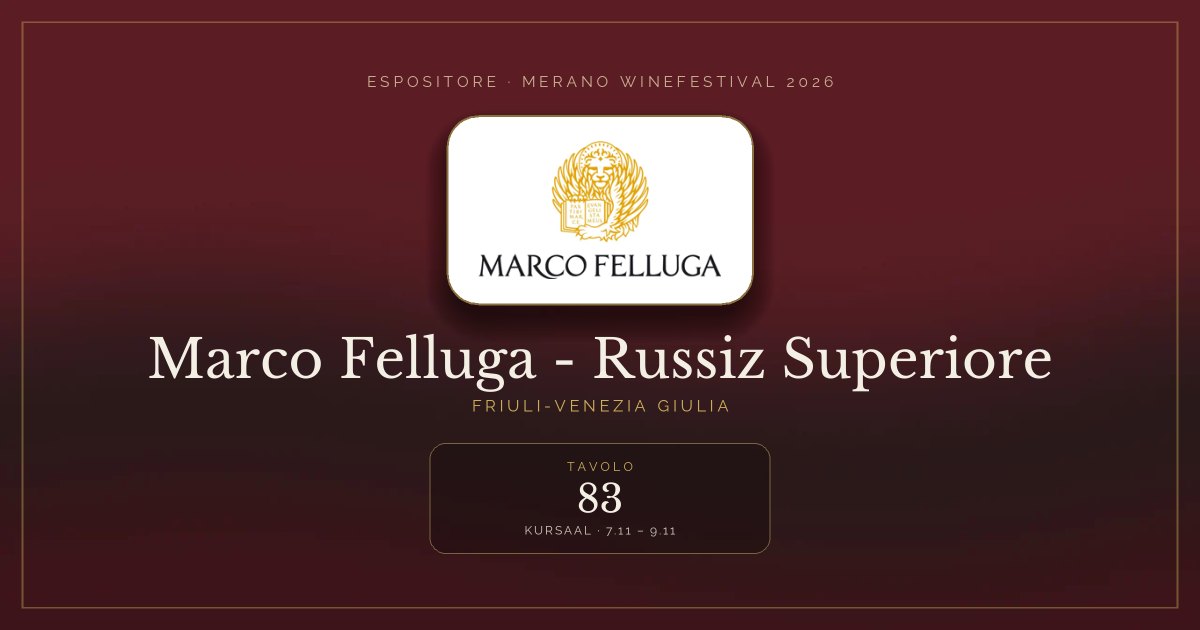 Marco Felluga - Russiz Superiore · Merano WineFestival 2026 — Tavolo 83 (Kursaal, 7.11 – 9.11)