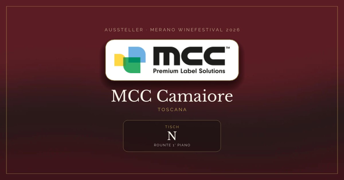 MCC Camaiore · Merano WineFestival 2026 — Tisch N (Rounte 1° Piano)