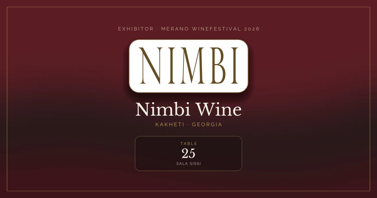 Nimbi Wine · Merano WineFestival 2026 — Table 25 (Sala Sissi)