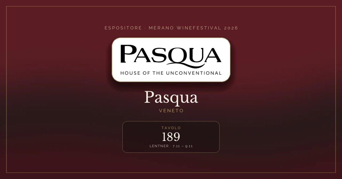 Pasqua · Merano WineFestival 2026 — Tavolo 189 (Lentner, 7.11 – 9.11)