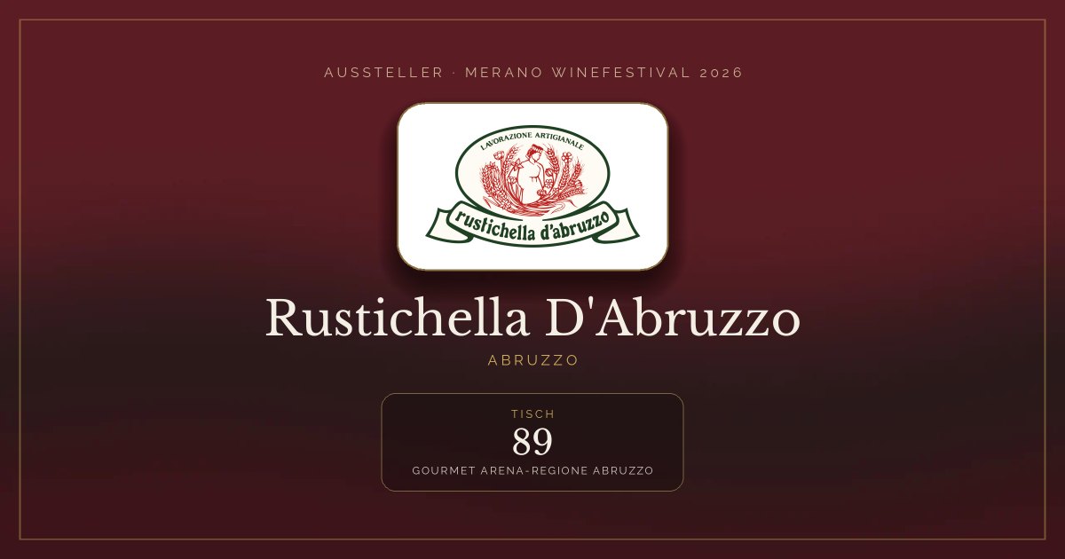 Rustichella D'Abruzzo · Merano WineFestival 2026 — Tisch 89 (Gourmet arena-Regione Abruzzo)