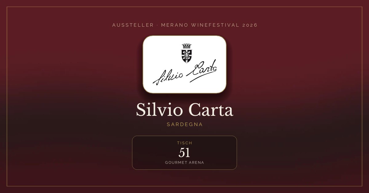Silvio Carta · Merano WineFestival 2026 — Tisch 51 (Gourmet Arena)