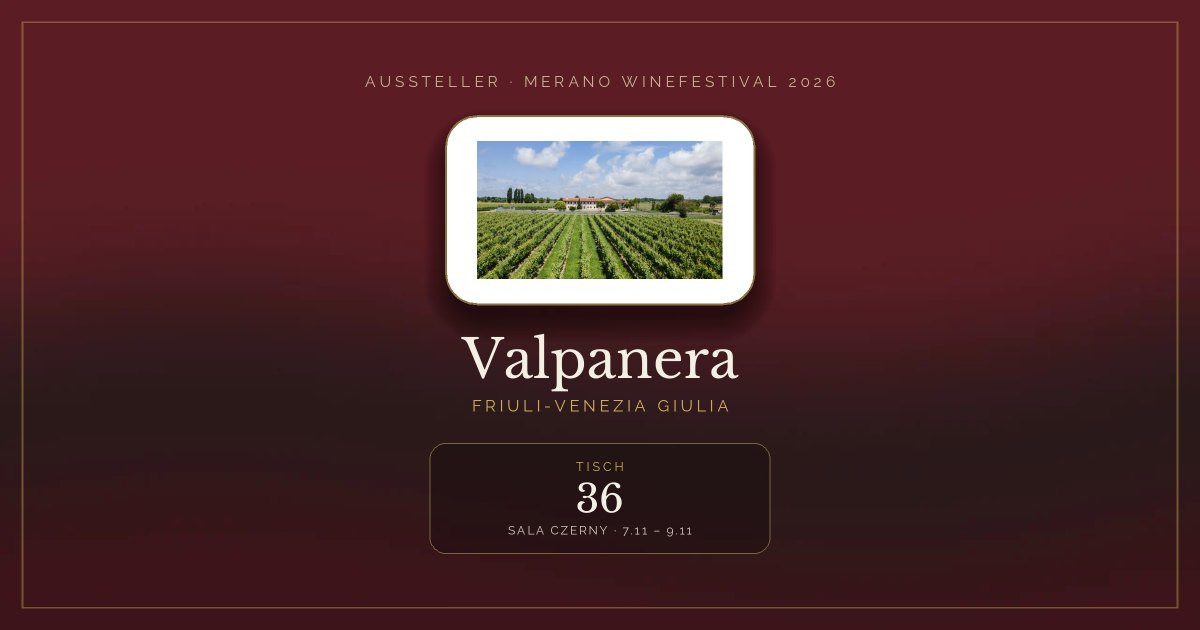 Valpanera · Merano WineFestival 2026 — Tisch 36 (Sala Czerny, 7.11 – 9.11)