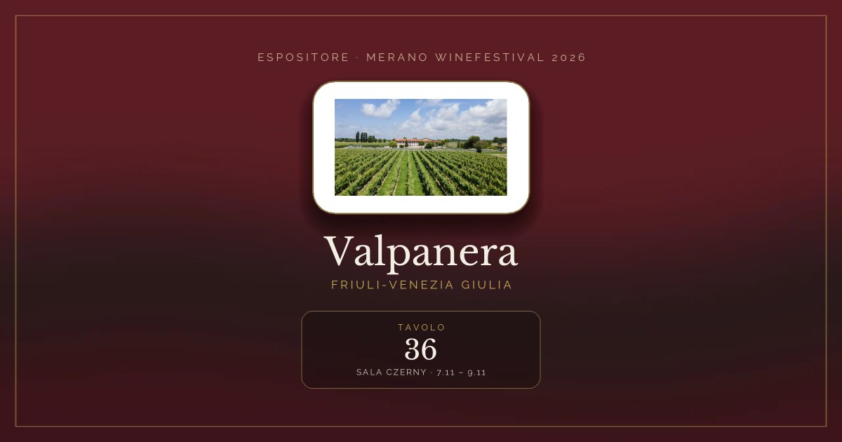 Valpanera · Merano WineFestival 2026 — Tavolo 36 (Sala Czerny, 7.11 – 9.11)